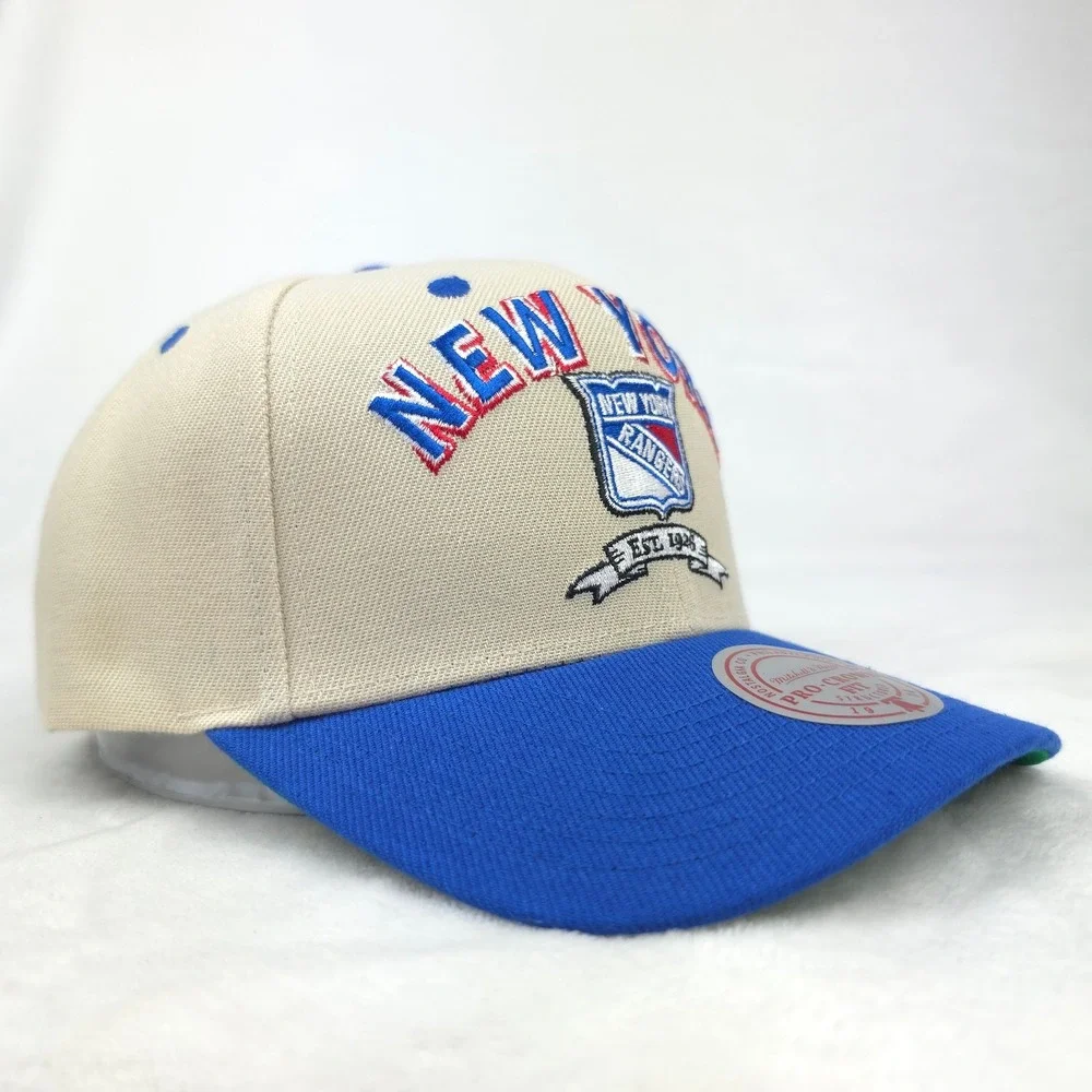 NY Rangers Mitchell & Ness NHL Pro Fit Snapback Hat Cap 4X Champions Cream NWT